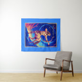 Zodiac Sign Sagittarius als de hemelse boogschutte Wandkleed (In Situ (horizontaal))