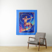 Zodiac Sign Sagittarius als de hemelse boogschutte Wandkleed (In situ)