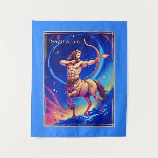 Zodiac Sign Sagittarius als de hemelse boogschutte Wandkleed (Voorkant)