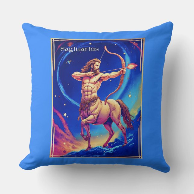 Zodiac Sign Sagittarius as the Celestial Archer Kussen (Voorkant)