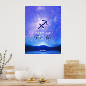 Zodiac Sign Sagittarius Dreamweaver Sky Quote Post Poster (Keuken)