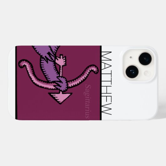 Zodiac Sign Sagittarius gepersonaliseerd Birthday Case-Mate iPhone Case (Achterkant (horizontaal))