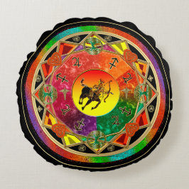 Zodiac Sign Sagittarius Mandala Rond Kussen