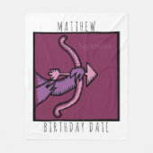 Zodiac Sign Sagittarius Name Birthday Blanket Fleece Deken (Voorkant)