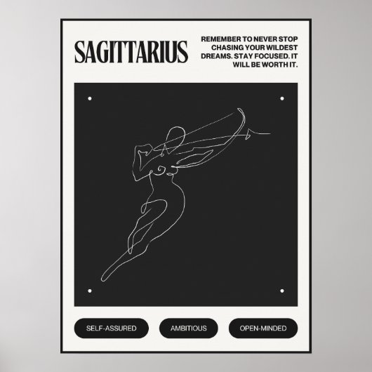Zodiac Sign Sagittarius Poster (Voorkant)