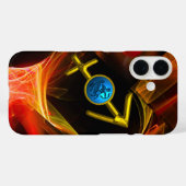 ZODIAC SIGN SAGITTARIUS, Red Yellow Fractal Swirls Case-Mate iPhone Case (Achterkant (horizontaal))
