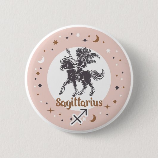 Zodiac Sign Sagittarius Ronde Button 5,7 Cm (Voorkant)