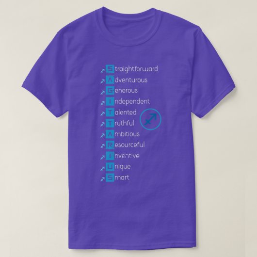 Zodiac Sign Sagittarius T-shirt (Design voorkant)