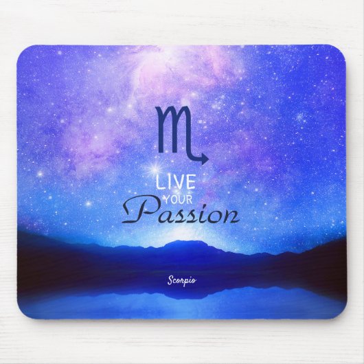 Zodiac Sign Scorpio Dreamweaver Star Sky Quote Muismat (Voorkant)