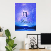 Zodiac Sign Scorpio Dreamweaver Star Sky Quote Pos Poster (Thuiskantoor)