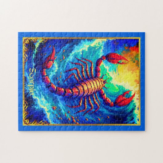 Zodiac Sign Scorpio Emerging from Deep Waters Legpuzzel (Horizontaal)