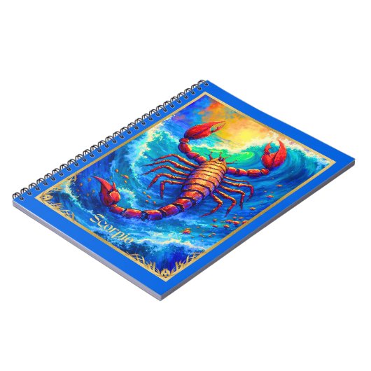 Zodiac Sign Scorpio Emerging from Deep Waters Notitieboek (Linkerzijde)
