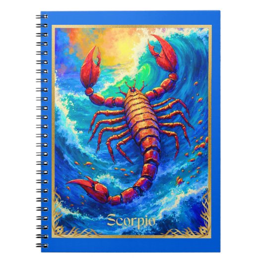 Zodiac Sign Scorpio Emerging from Deep Waters Notitieboek (Voorkant)