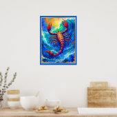 Zodiac Sign Scorpio Emerging from Deep Waters Poster (Keuken)