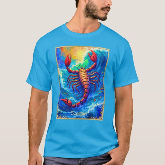 Zodiac Sign Scorpio Emerging from Deep Waters T-shirt (Voorkant)