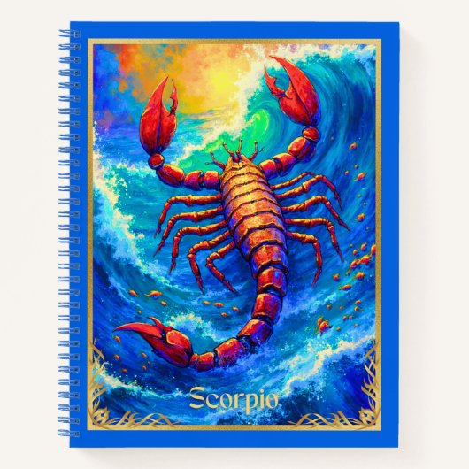 Zodiac Sign Scorpio in Deep Waters Journal Notitieboek (Voorkant)