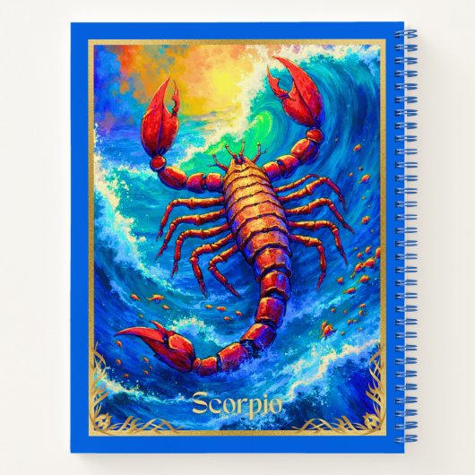 Zodiac Sign Scorpio in Deep Waters Journal Notitieboek (Achterkant)