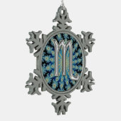 Zodiac Sign Scorpio Kerstmis Tin Sneeuwvlok Ornament (Links)