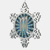 Zodiac Sign Scorpio Kerstmis Tin Sneeuwvlok Ornament (Rechts)