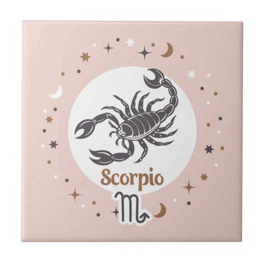 Zodiac Sign Scorpio Tegeltje (Voorkant)