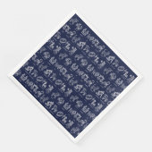 Zodiac Sign servet (blauw) (Hoek)