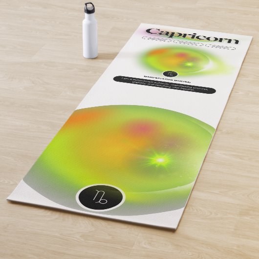 Zodiac Sign Steenbok Quote Earth Element Yoga Mat (In situ)