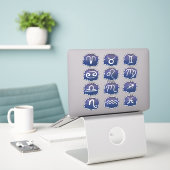 Zodiac Sign Sticker Pack (Laptop op bureau)