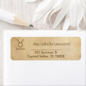 Zodiac Sign Stier Retouradres Labels (Insitu)