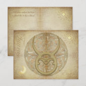 Zodiac Sign Taurus Briefkaart (Voorkant / Achterkant)