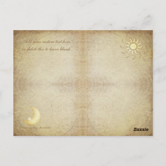 Zodiac Sign Taurus Briefkaart (Achterkant)