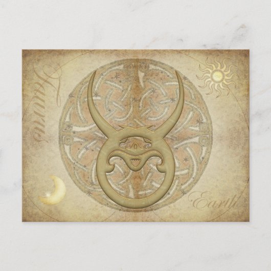 Zodiac Sign Taurus Briefkaart (Voorkant)