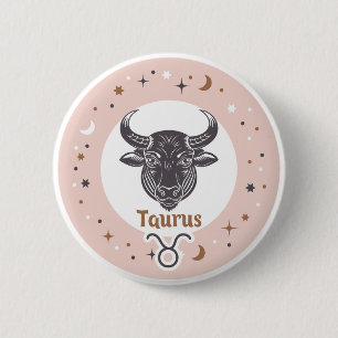 Zodiac Sign Taurus Ronde Button 5,7 Cm