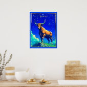 Zodiac Sign Taurus Rooted in Earth and Sky Poster (Keuken)