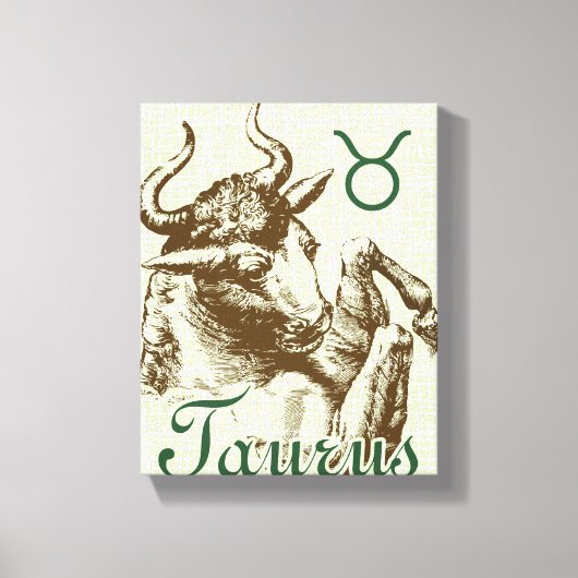 Zodiac Sign Taurus-symbool Canvas Afdruk (Voorkant)