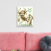 Zodiac Sign Taurus-symbool Canvas Afdruk (Insitu (Woonkamer))