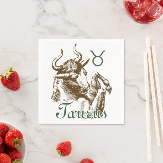 Zodiac Sign Taurus-symbool Servetten (Insitu)