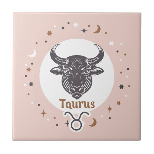 Zodiac Sign Taurus Tegeltje (Voorkant)