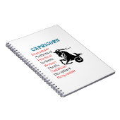 Zodiac Sign van Capricorn Horoscope Notitieboek (Rechterzijde)