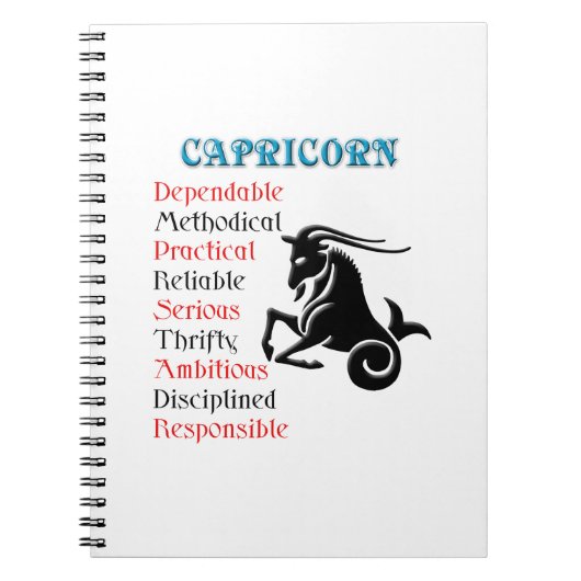 Zodiac Sign van Capricorn Horoscope Notitieboek (Voorkant)