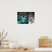 Zodiac Sign van Capricorn Horoscope Poster (Keuken)