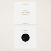 Zodiac Sign Virgo Jewelry Display Card Vierkante Visitekaartjes (Voorkant /achterkant)