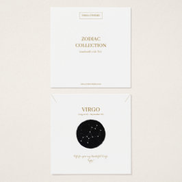 Zodiac Sign Virgo Jewelry Display Card Vierkante Visitekaartjes