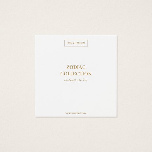 Zodiac Sign Virgo Jewelry Display Card Vierkante Visitekaartjes (Voorkant)