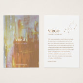 Zodiac Sign Virgo Jewelry Display Kaart (Voorkant /achterkant)