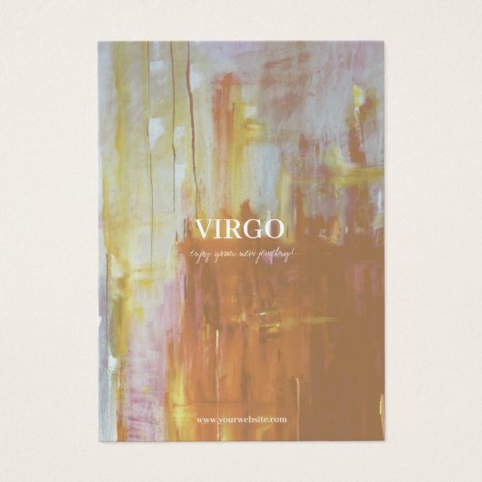 Zodiac Sign Virgo Jewelry Display Kaart (Voorkant)