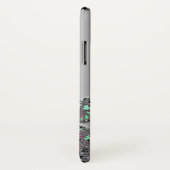 Zodiac Sign Virgo Silver Fractal iPhone X Hoesje (Achterkant / rechts)