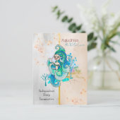 Zodiac Sign Waterman Waterdrager grillig meisje Briefkaart (Staand voorkant)