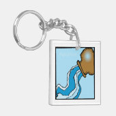 Zodiac-signalen Aquarius 2side Sleutelhanger (Voorkant Links)
