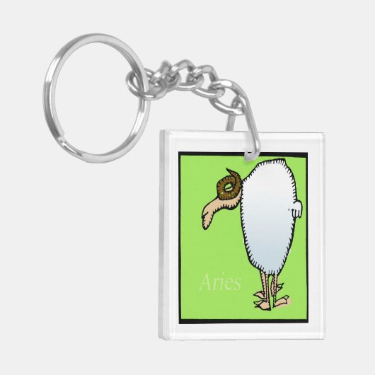 Zodiac-signalen Aries 2-zijdige Sleutelhanger (Voorkant Links)