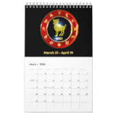 Zodiac-signalen Astrologisch Collectie Wall Agenda Kalender (Mar 2026)